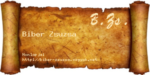 Biber Zsuzsa névjegykártya